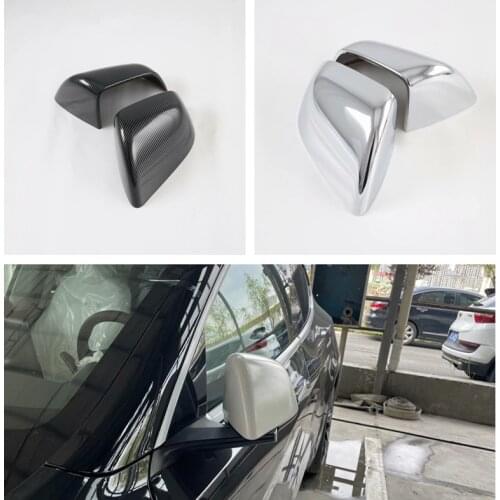 Car Rear View Rearview Side Glass Mirror Cover Trim Frame Side Mirror Caps for Tesla Model Y 2021 2022