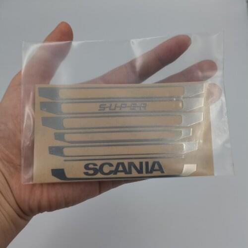 Rc Truck Car Shell Grille Logo Stickers For Tamiya Tractor 1/14 Remote Control Cars SCANIA R620 56323 Conversion To R730 Toys