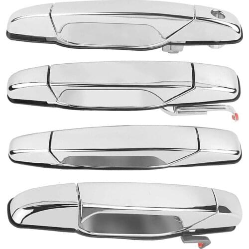 4pcs of Outside Chrome Exterior Door Handle Fit For 2007-2013 Chevy Avalanche Silverado Suburban Tahoe GMC Sierra Yukon