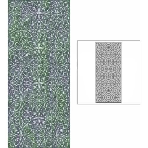 New Slim Spotted Flowery Ball Background Plate Craft Embossing 2021 Metal Cutting Dies for DIY Scrapbooking Album Card Making