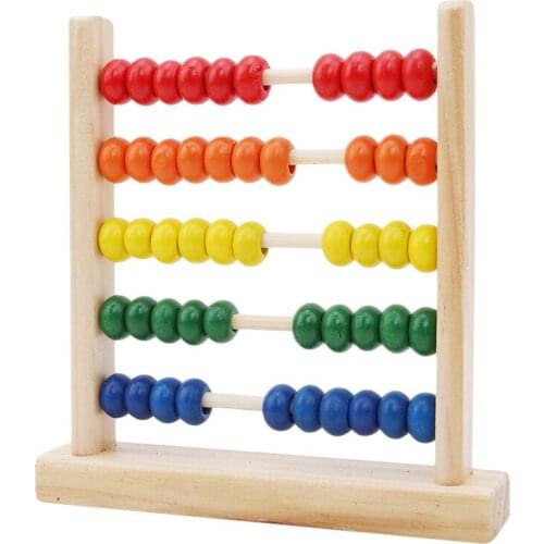 Educational Toy Mini Wooden Abacus Children Early Math Learning Toy Numbers Counting Calculating Beads Abacus Montessori