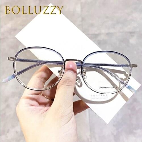 10pcs Wholesale Bue Light Blocking Glasses Men Women Anti Blue Ray Computer Glasses Anti Radiation Clear Small Round Tr90 Metal