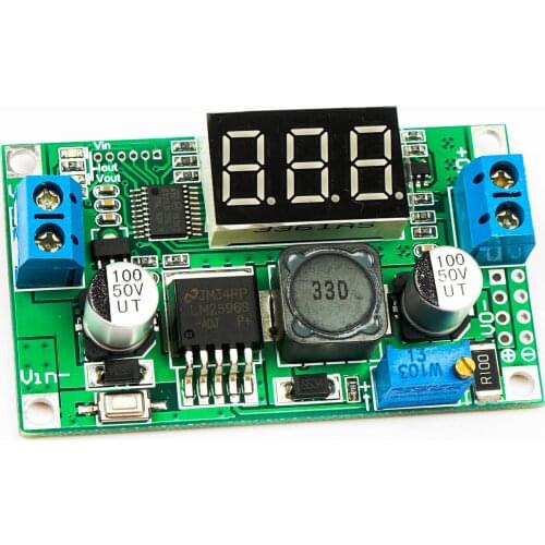 LM2596 DC DC Step Down Converter Voltage Regulator LED Display Voltmeter 4.0~40 to 1.3-37V Buck Adapter Adjustable Power Supply