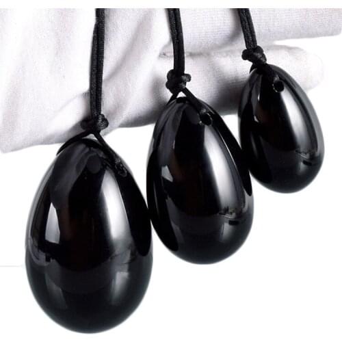 Drilled yoni Eggs Natural xingjiang hetian Nephrite Jade Eggs Gemstone Yoni Eggs for Women Postpartum Recovery Balls 3/4pcs/set