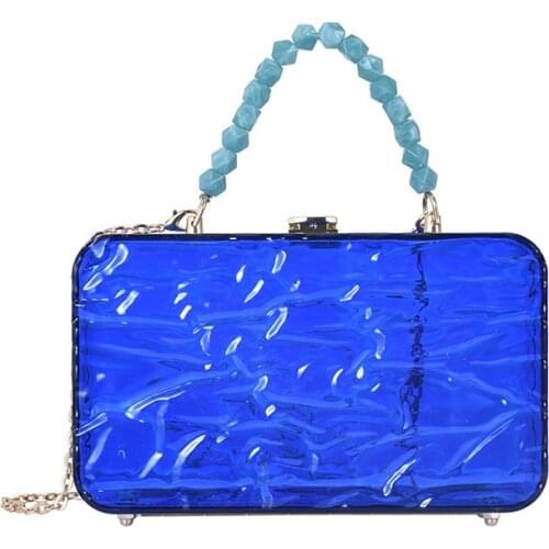 Transparent Acrylic Box Party Clutch Bag Chain Purses and Handbags Shoulder Bag for Women Crossbody Bag Texture Designer Bag