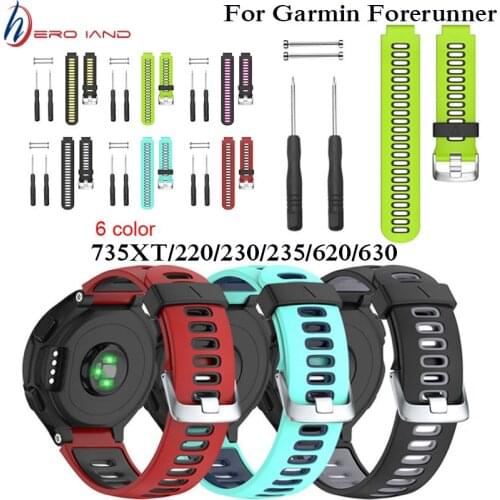 Replacement Watch band Silicone Strap Bracelet for Garmin Forerunner 735XT wristband for Garmin Forerunner 230 / 235 / 220 / 620