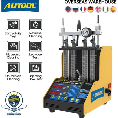 Original AUTOOL CT150 Car Fuel Injector Tester Cleaning Machine Ultrasound Cleaning Injectors Fuel Nozzles Tester 220V 110V