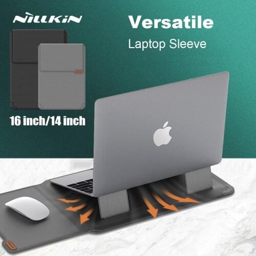NILLKIN Versatile Laptop Sleeve Cooling Stand Multi-Function Case Notebook Sleeve Business Bag for Macbook Pro 16 13 RedmiBook