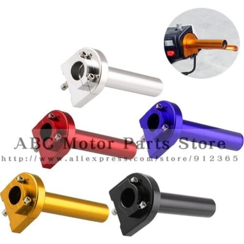 Universal 22mm 7/8" CNC Aluminum Accelerator Throttle Twist Grips Handlebars Motorcycle Blue Black Red Silver Free Shipping