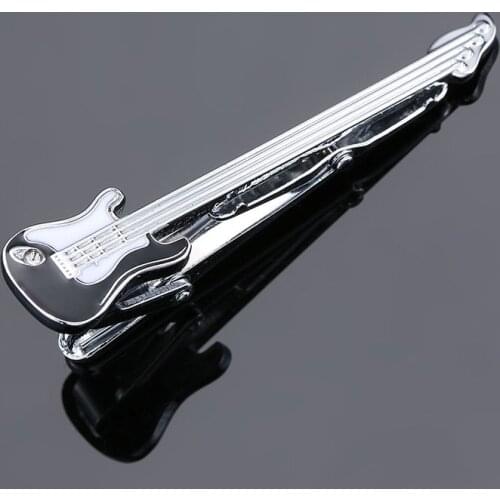 High quality metal music violin Tie Clip New Fashion Jewelry Pin mens wedding party clothing tie badge gift, free shipping