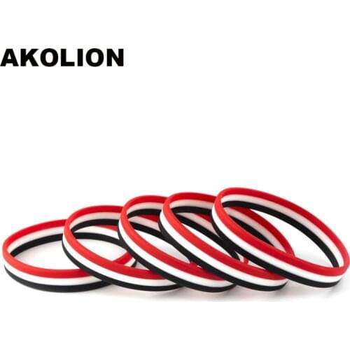 Yemen Flag Silicone Women Mens Bracelets Sports Wrist Strap jewelry 1pcs FB-0005