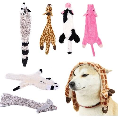 Pet Dog Toy Plush Animal Toy Dog Chew Squeaky Noise Toy Cleaning Teeth Supplies Toy Tough Interactive Doll 1PC