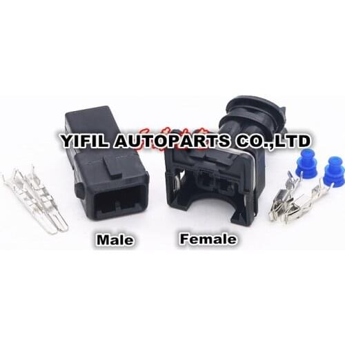10sets/lot EV1 Junior Power Timer JPT Jetronic Kits Male And Female Fuel Injector Connector Plug 282189-1