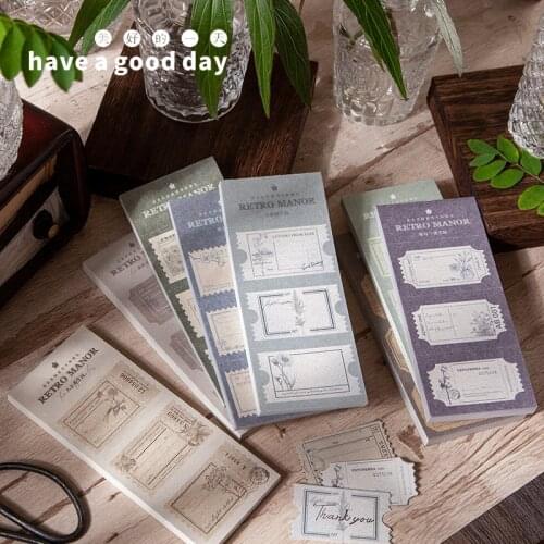 50 Sheets Retro Memo Pads Notes Simple Tearable Guestbook Paper Diary Scrapbooking Office School Stationery Notepad