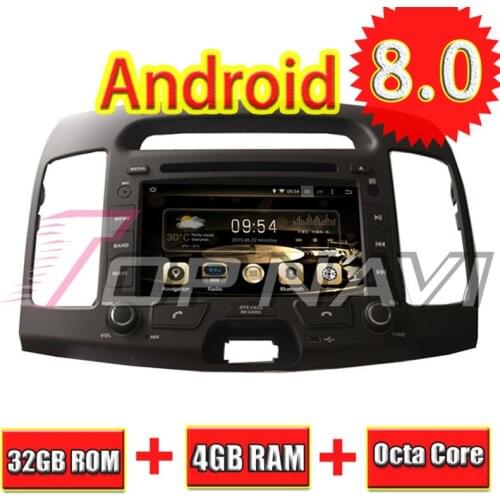 TOPNAVI 7'' Octa Core Android 8.0 Car GPS Navigation for HYUNDAI ELANTRA 2007 2008 2009 2010 2011 Autoradio Player Multimedia