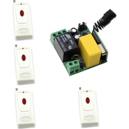 AC 220V Wireless Remote Switch Radio Control Switch Micro Remote Light Power Switch Radio Output 220V 1CH Relay Transmitter