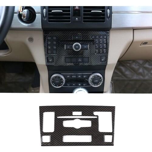 Carbon Fiber ABS Center Console CD Decoration Frame Trim For Mercedes benz GLK Class X204 2010-2012 Car Accessories
