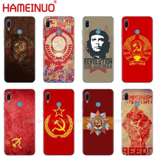 Silicon phone cover case for huawei Y5 Y6 Y7 Y9 PRO PRIME 2019 honor 8s 8a 20 LITE PRO 10i view 20 V20 Soviet Union USSR Flag