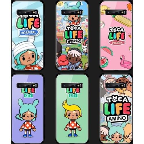 Toca Boca Toca Life World game Phone Case Tempered Glass For Samsung S20 Plus S7 S8 S9 S10E Plus Note 8 9 10 Plus A7 2018