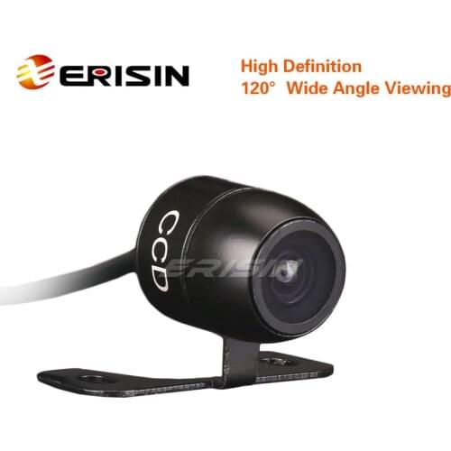 Erisin ES580 18mm Mini 120 Viewing Color CCD Car Reversing Camera Guide Line