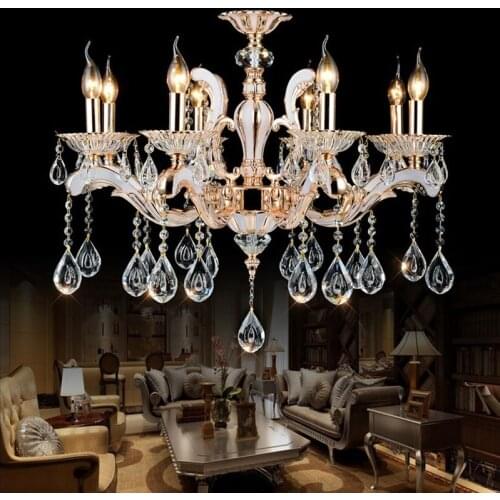 European luxury crystal chandelier living room bedroom Continental Villa Chandelier Hotel Lobby Chandelier Hall Ligh Lamps