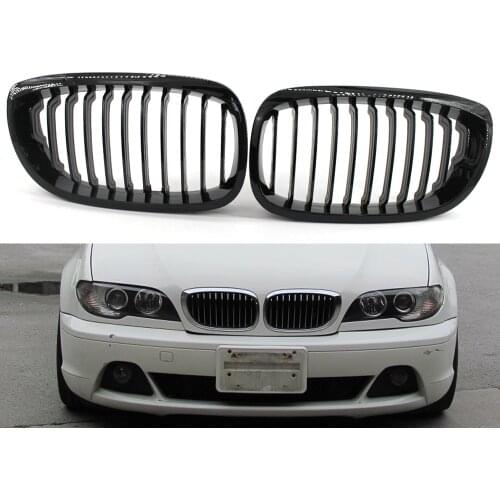 Gloss Black Grill For BMW E46 LCI Facelift Coupe Cabriolet 2002-05 03