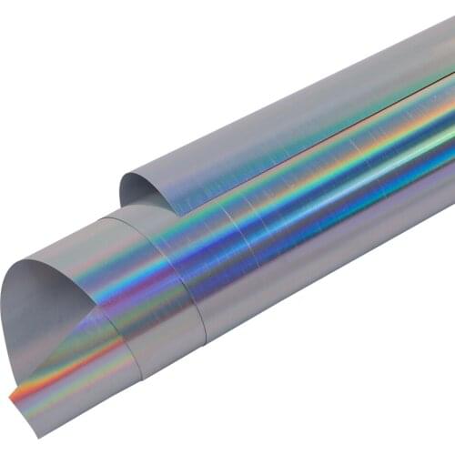 HOHOFILM 50cm*50cm Laser Holographic Heat Transfer Vinyl HTV T-Shirts,Garments Other Fabrics Heat press Vinyl PU 20''x20