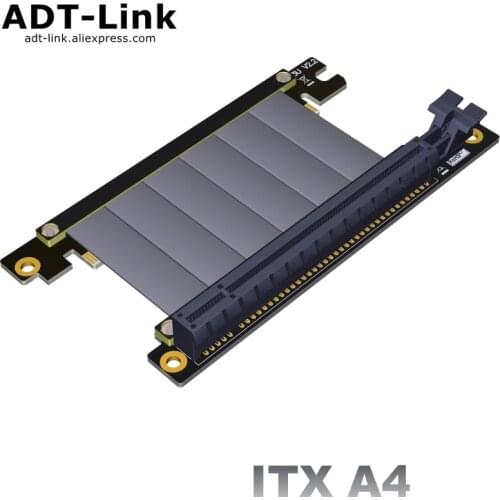 PCIe x16 to x16 adapter Cable Graphics Video Cards Extension 90 Degree Angled design for ITX A4 motherboard chassis mini pc-case