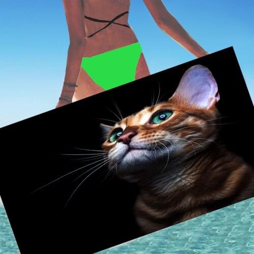 Cat Dog Pet Beach towel Summer towels Bath towel Swimming adapted logo Towels Travel Beach towel Quick drying Under 10