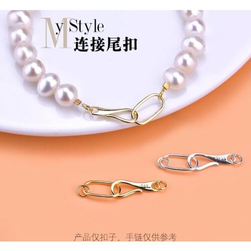 Jewelry DIY accessories material 925 Sterling Silver Necklace Bracelet question mark clasp connection clasp end CLASP BRACELET e