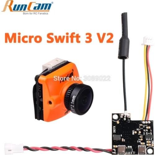 Runcam Micro Swift 3 V2 4:3 600TVL CCD Mini FPV Camera PAL/NTSC switchable Super WDR OSD Micro Camera for FPV Racing Drone