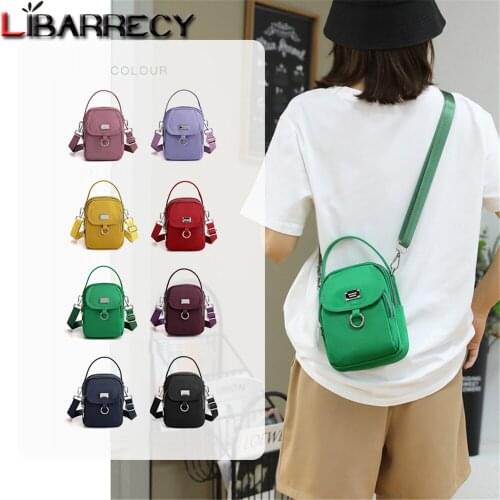 Mini Shoulder Bags High Quality Nylon Multifunctional Solid Color Designer Ladies Messenger Bag Casual Women Phone Bags Wallet