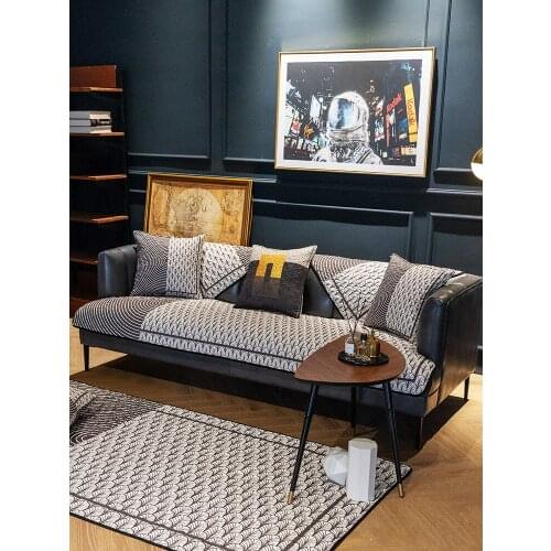 Minimalist sofa cushion Geometric all-match four seasons universal non-slip slipcover dirt-resistant washable custom sofa cover