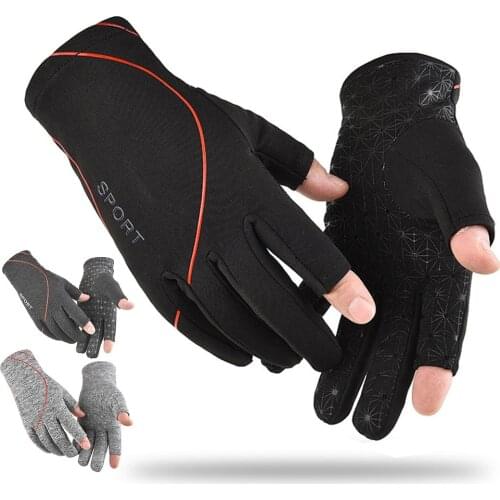 Unisex Soft Anti-slip Elastic Open Fingers Writing Gloves Outdoor Skiing Mitten