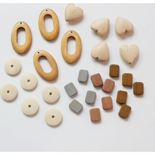 New style 50pcs/lot geometry ovals/hearts/rectangle shape resin straight hole beads diy jewelry earring /garment accessory