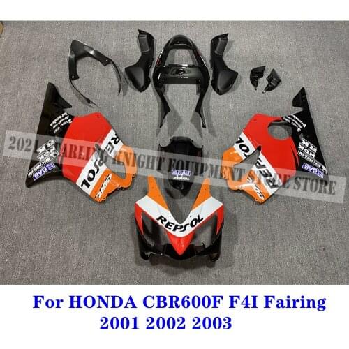 For Honda CBR600F F4I 2001 2002 2003 Motorcycle ABS Injection Body Fairing kit, CBR600 F F4i 01 02 03 Fairing, REPSOL