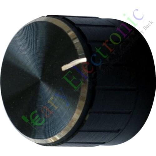 Wholesale and retail 100pc 23mm Pedal Top skirted Black knob Guitar tube Amp JAZZ BASS audio DIY parts free shipping