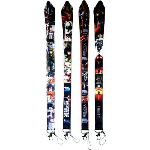 Wholesales 30 Pieces/lot High Quality Cartoon Keychains Neck Lanyard Cool Anime Phone Straps Students Office ID Card Holder