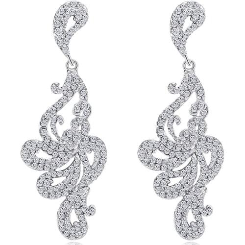 Custom Luxury Crystal Rhinestone Earrings For Women Men Gift Fashion Earring Jewelry