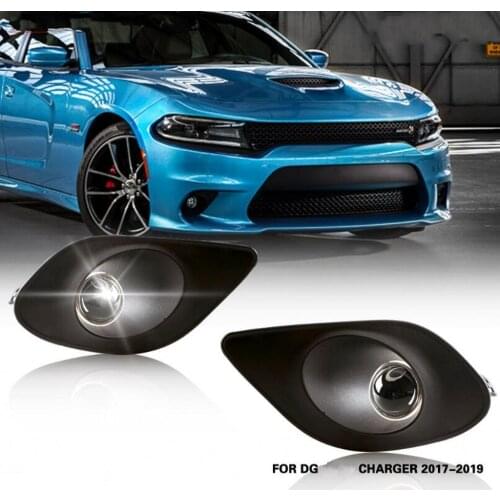 JanDeNing Car Front Bumper Fog/Driving Lights Fog Lamp +Switch+Harness For Dodge Charger 2017-2019