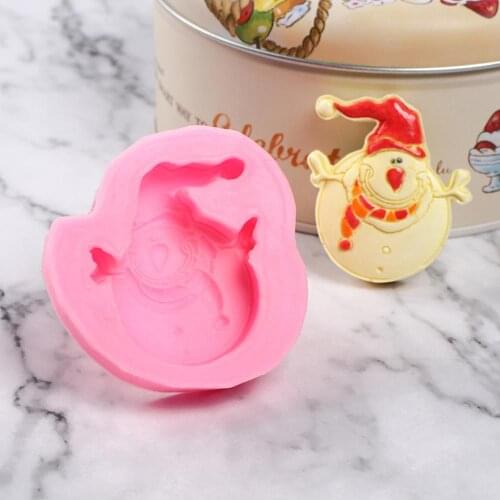 Christmas Cake Silicone Mold Chocolate Santa Claus Snowflake Snowman Cake Decorating Tools Fondant Sugarcraft Baking Soap Mould
