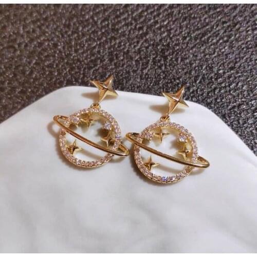 Earrings for Women Exquisite Tiny Zirconia Dangle Earring Elegant Korean Crystal Wedding Jewelry