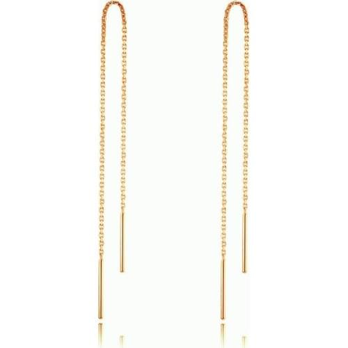 Vintage Simple Ear Line Long Earrings Chain For Women Rose Gold Silver Color Jewelry Fashion Jewelry Long Drop Earrings Bijoux