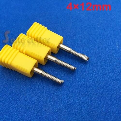 AAA series Single Blade cutting single flute CNC router bits 12mm 4mm CED