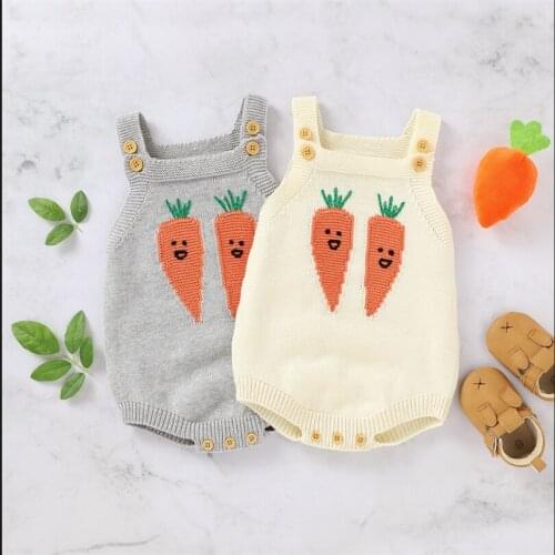Knitted Baby Clothes Newborn Baby Romper Jumpsuit Sleeveless Infant Baby Boy Romper Overalls Toddler Baby Jumpsuit Girl Romper