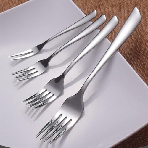 6pcs Stainless Steel Dinner Fork Table Forks Fruit Dessert Cutlery Salad Kitchen Dining Bar Restaurant Flatware Xmas Dinner set