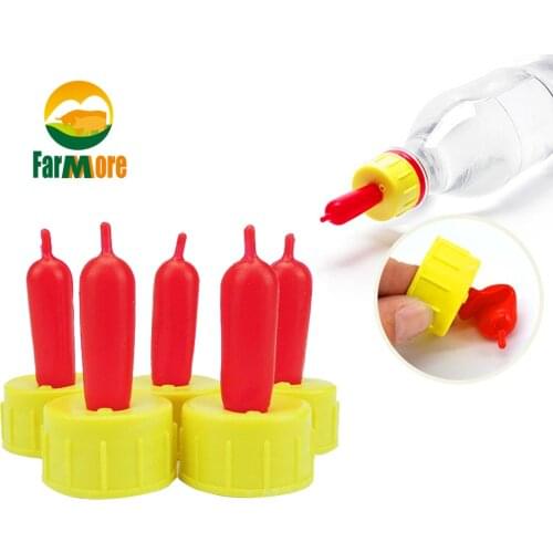 10Pcs Sheep Nipple Milk Drinker Little Sheep Small Animal Drinker Water Rubber Pacifier for Feed Lamb Pup Dog Foal Calf Screw
