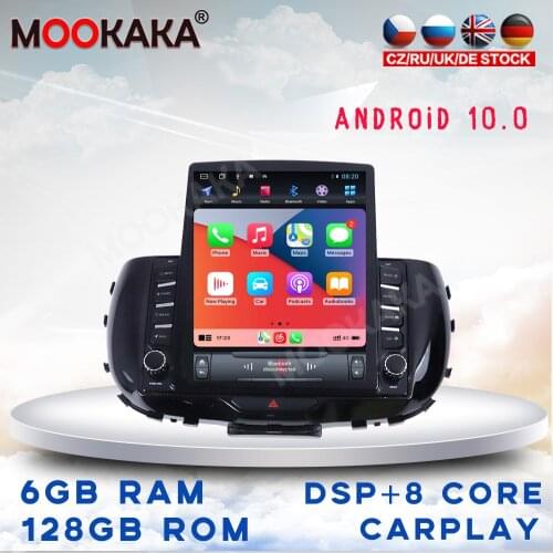 For KIA Soul 2018+ Car Multimedia Stereo Tesla Screen Android 10 Player Carplay GPS Navigation Head Unit DVD