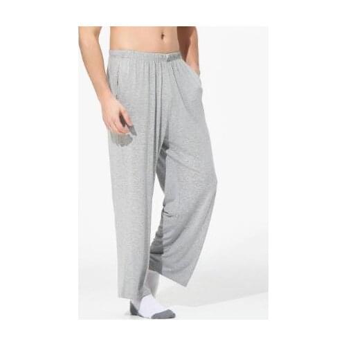 Plus Size 7XL Household Pants Mens Casual Cotton New Straight Male Elastic Waist Loose Wide leg slacks Trousers Boys Men Bottoms