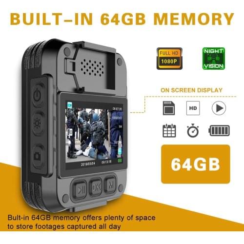 CammPro 2021 Hot Selling Best Cost Effective Multilingual Free OEM 1080P Waterproof IP68 Body Worn Video Camera With Factory